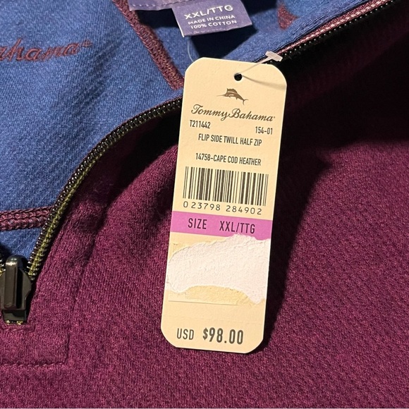 Tommy Bahama Flip Side Reversible Mock Collar Sweater XXL NWT - Picture 12 of 13
